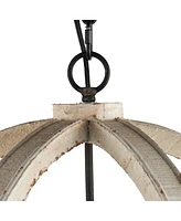 Adjustable Light Wood Chandelier - Bulb Not Included