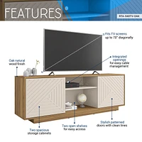 Streamdale Furniture Modern Tv Stand For TVs Up To 70", Oak
