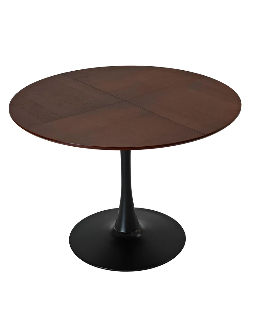 Simplie Fun Modern Round Dining Table with Patchwork Tops