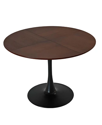 Simplie Fun Modern Round Dining Table with Patchwork Tops