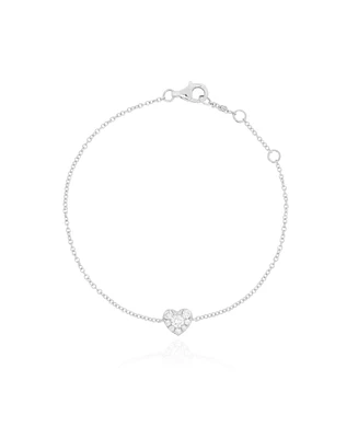 The Lovery Pave Diamond Heart Bracelet