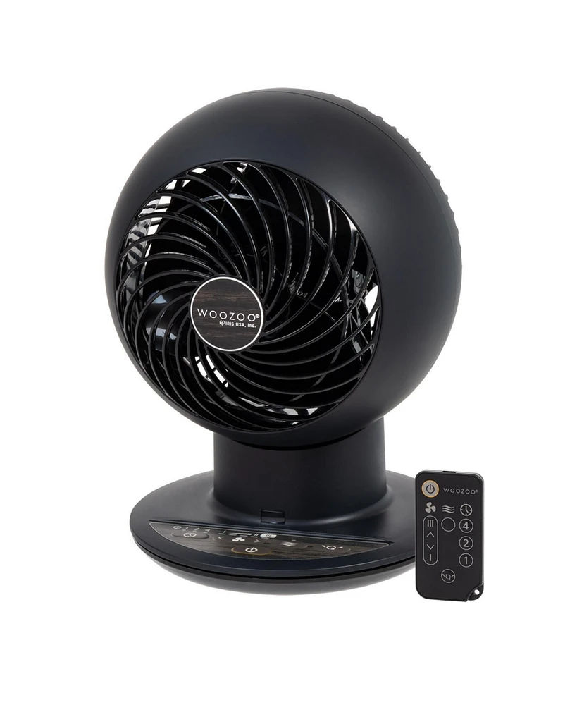 Iris Usa Woozoo Fan with Remote, Oscillating Fan, Desk Fan, Table Air Circulator, Globe Fan, Fan for Bedroom, 5 Speeds, 82ft Max Air Distance, 4h Time