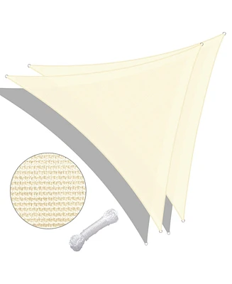 Yescom 2 Pack Ft 97% Uv Block Triangle Sun Shade Sail Canopy Cover Net Outdoor Yard