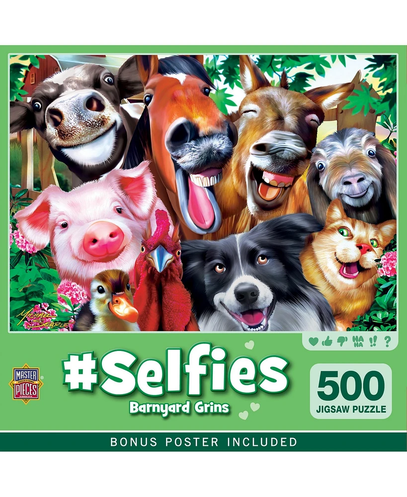 MasterPieces Puzzles MasterPieces Selfies - Barnyard Grins 500 Piece Jigsaw Puzzle