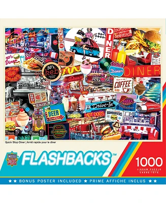 Masterpieces Flashbacks - Quick Stop Diner 1000 Piece Jigsaw Puzzle