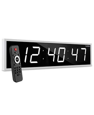 Ivation Large Digital Clock, 36" Led Wall Clock with Alarms, Timer & More