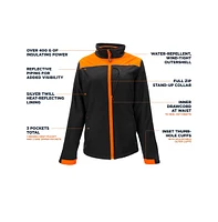 RefrigiWear Plus Size Two-Tone Hi Vis Insulated Softshell Jacket, -20°F (-29°C)