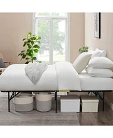 14" Adjustable Foldable Steel Bed Frame