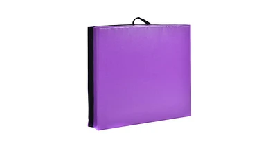 Slickblue 6' x 38" x 4'' Purple Gymnastics Mat Two Folding Panel