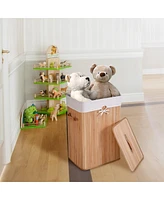 Slickblue 19-Gallon Rectangular Laundry Basket Clothes Hamper with Handles and Lid