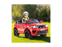 Slickblue 12V Kids Electric Ride On Car with Remote Control-Red