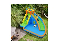 Slickblue Inflatable Mighty Bounce House Jumper with Water Slide without Blower