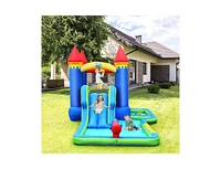 Slickblue Kids Inflatable Bounce House Water Slide without Blower