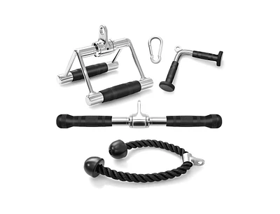 Slickblue 4-Piece Cable Machine Attachment Set for Home Gym