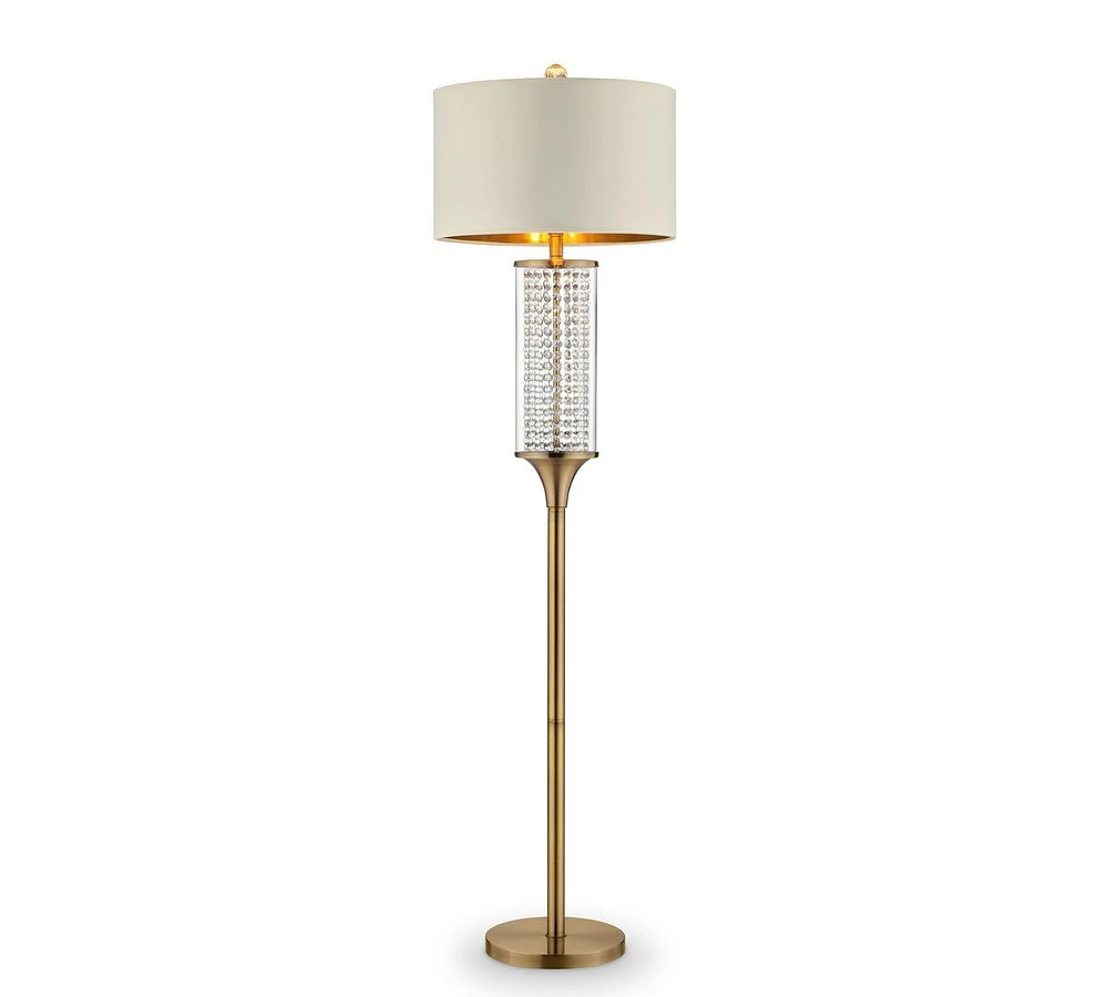 Simplie Fun 62.25-Inch Pluviam Crystal Floor Lamp