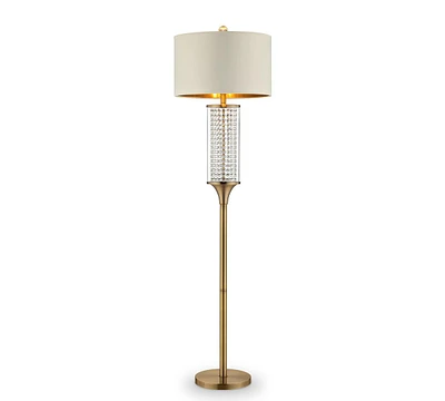 Simplie Fun 62.25-Inch Pluviam Crystal Floor Lamp