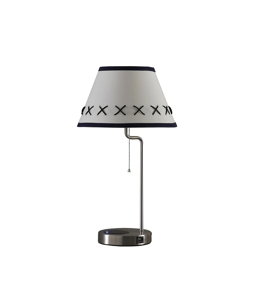 Simplie Fun 20-Inch Shelby Modern Craft Table Lamp with Usb Charging Station