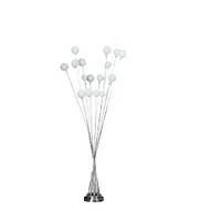 61.5" In 16-Light Acrylic Globe Aluminun Led Chrysanthe Silver Chrome Metal Floor Lamp