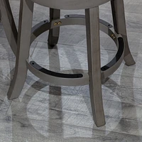 Streamdale Furniture 24" Counter Stool, Weathered Gray Finish, Charcoal Fabric Seat