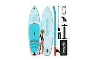 Simplie Fun 10'8"X33"X6" Inflatable Stand Up Paddle Board with Premium Accessories