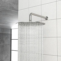 10" Rain Shower Head Systems, Dual Shower Heads, Brushed Nickel, Wall Mounted Shower