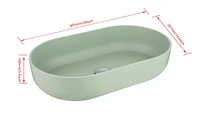 Modern Oval 24" X 14" Above Bathroom Vessel Sink, Bathroom Sink For Lavatory Vanity Cabinet