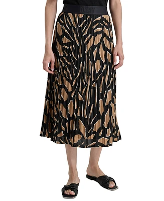 Dkny Women's Pull-On Printed Midi Skirt