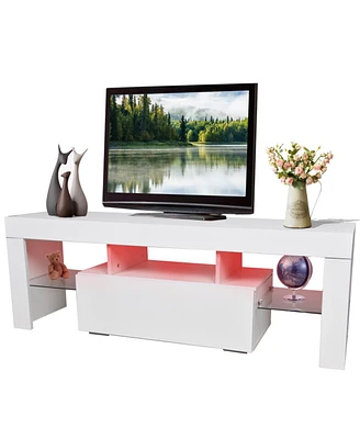 Simplie Fun 43" Led Tv Stand with Storage & Drawer