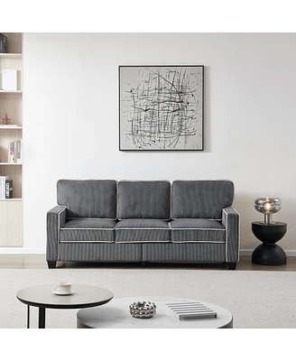 Simplie Fun Living Room Sofa With Storage Corduroy