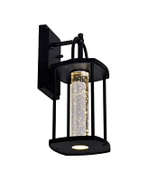 Cwi Lighting 13.9" Metal Greenwood Led Outdoor Wall Lantern