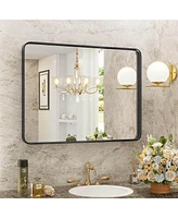 Streamdale Furniture Bathroom Mirror Vanity Mirror For Wall, Aluminum Alloy Framed Wall Mirror Farmhouse