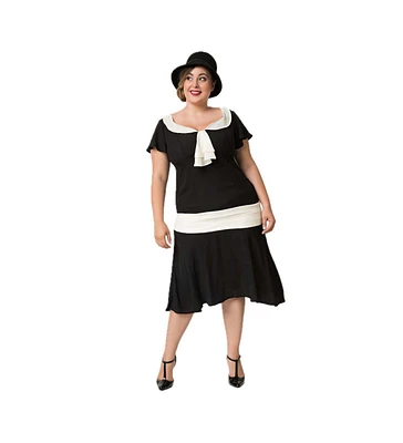 Unique Vintage Plus 1920s Wilshire Flapper Day Dress