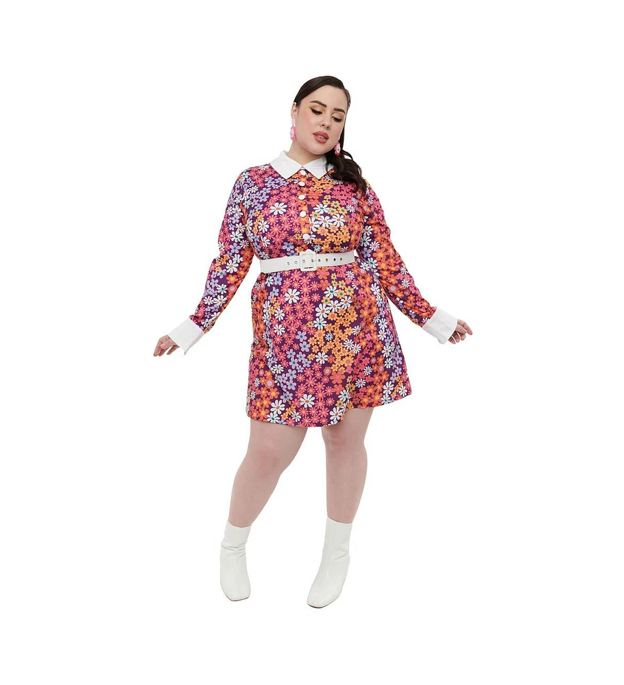 Smak Parlour Plus 1970s Short N Sweet Flare Dress