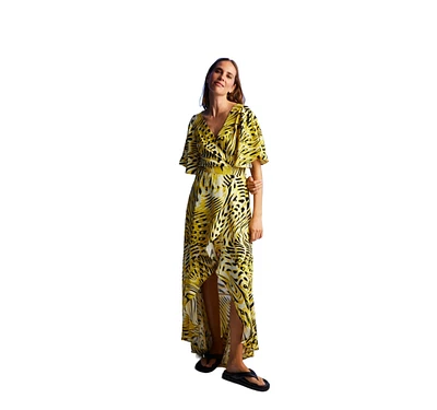 Nocturne Women's Printed Asymmetrical Dress - Multi