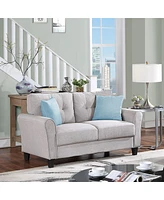 Streamdale Furniture Modern Living Room Sofa Set Linen Upholstered Couch Furniture For Home Or Office