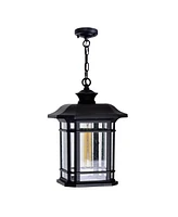 Cwi Lighting 15" Metal Blackburn 1 Light Outdoor Pendant