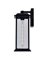 Cwi Lighting 16.4" Metal Blackbridge 1 Light Outdoor Wall Lantern