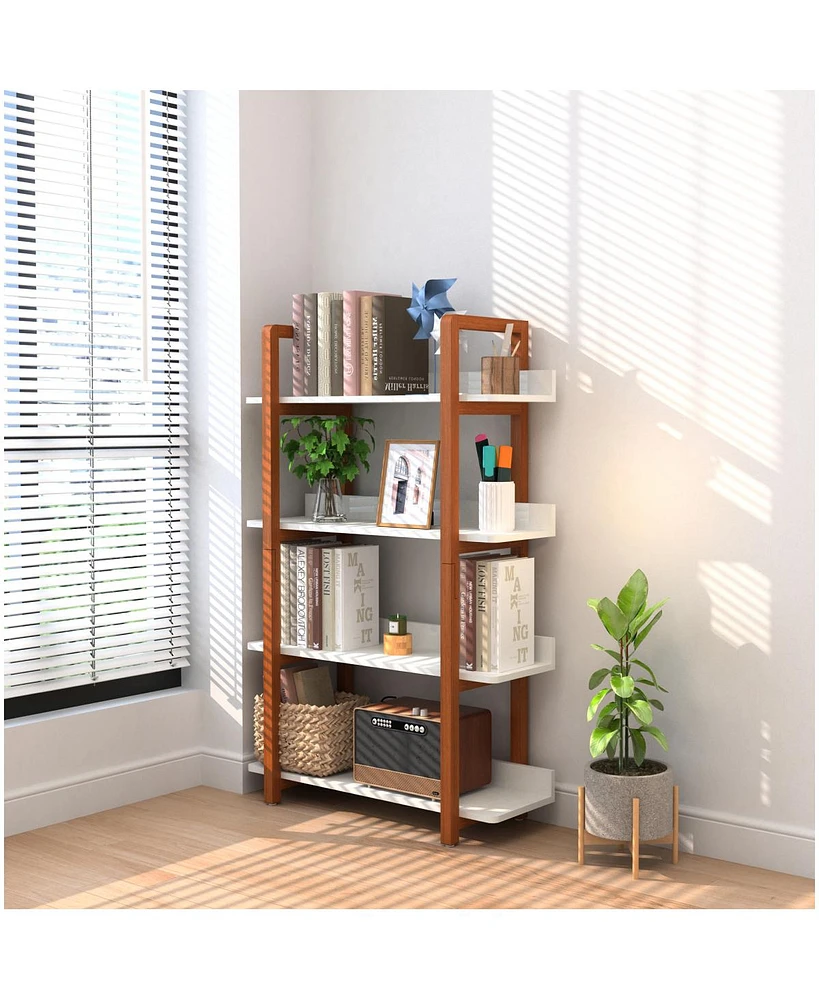 Simplie Fun Multifunction Bookcase With Solid Wood Frame