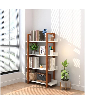 Simplie Fun Multifunction Bookcase With Solid Wood Frame