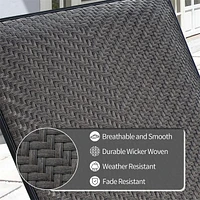 Set of 2 Outdoor Wicker Chaise Lounge Chairs