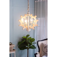 Streamdale Furniture Adjustable Light Wood Chandelier - Bulb Not Included