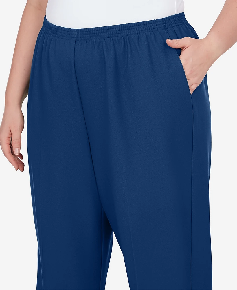Alfred Dunner Plus Classic Accord Elastic Waist Short Length Pant
