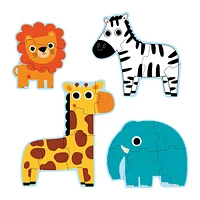 Djeco Wooden Animal Magnets & Jungle Progressive Animal Puzzles