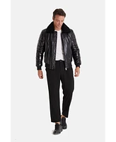 Furniq Uk Men's Quilted Jacket, Black