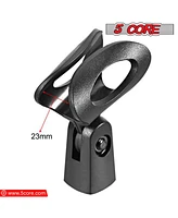5 Core Universal Microphone Clip Holder 2Pack 5/8" Male - 3/8" Female Screw Design Adjustable Angle Mc-03 2PCS