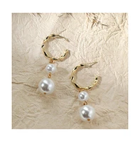 Sohi Women's Gold Snowball Drop Earrings