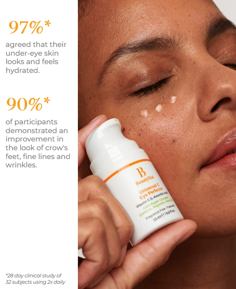 BeautyStat Universal C Eye Perfector 5% Vitamin C Brightening Eye Cream, 0.5