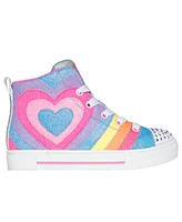 Skechers Little Girl's Twinkle Toes: Hearts - Heart Pop Light Up Casual Sneakers from Finish Line