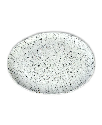 Q Squared Terrazzo 18" x 13" Oval Platter