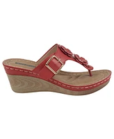 Gc Shoes Women's Narbonne Flower Wedge Sandals